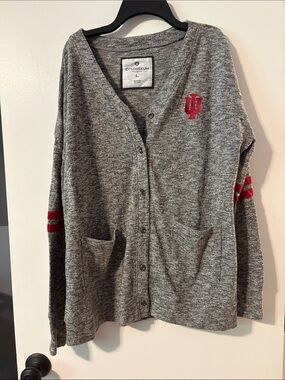 Indiana Hoosiers Gray Cardigan in EUC